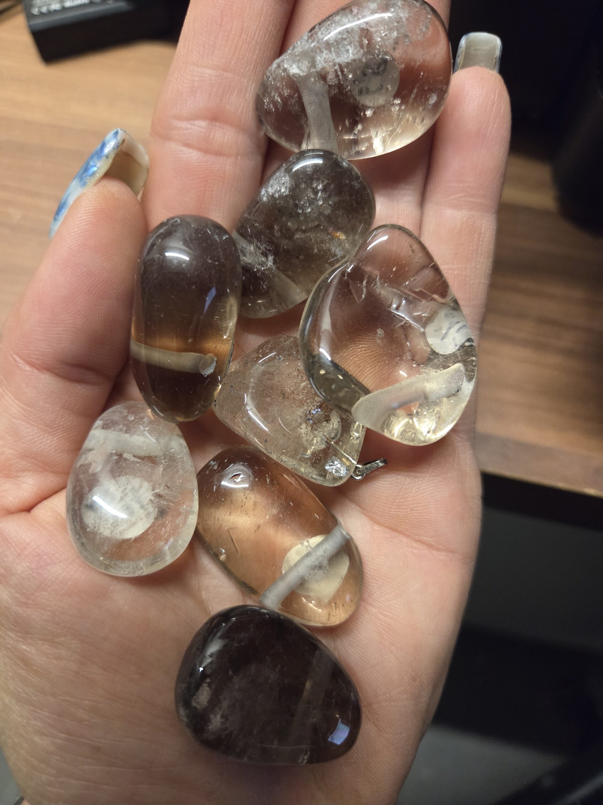 Rauchquarz - Trommelsteine